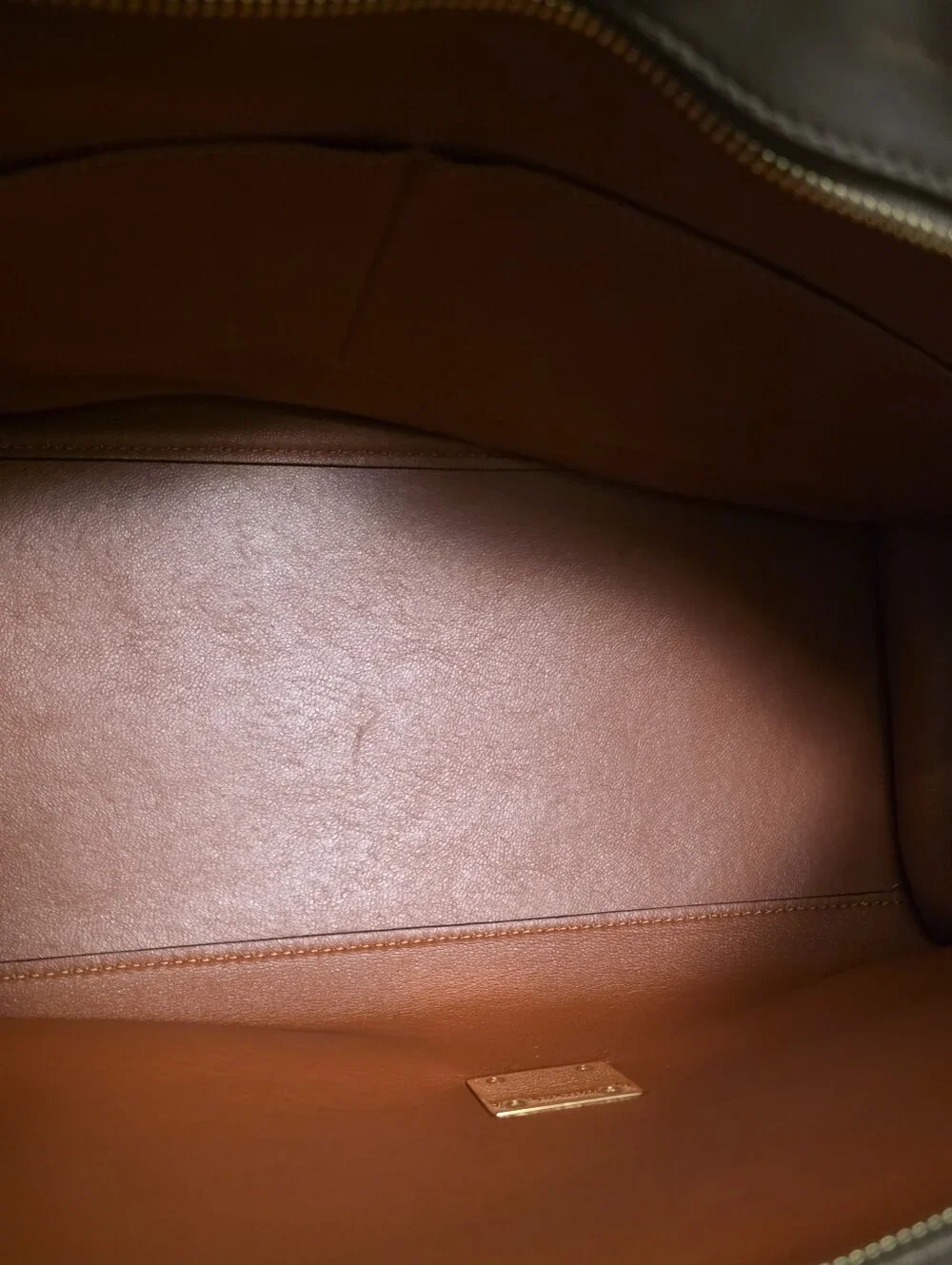 Celine | Tricolor Brown Leather And Rust Suede Medium Trapeze Bag - Picture 9 of 16